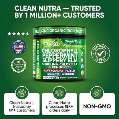 Chlorophyll Capsules Natural Green Supplement
