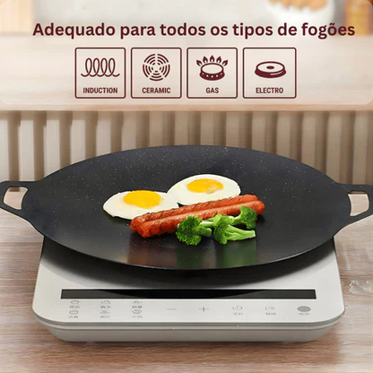 Outdoor Iron BBQ Grill Pan – Korean Style Portable Teppanyaki Plate