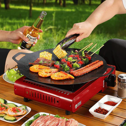 Outdoor Iron BBQ Grill Pan – Korean Style Portable Teppanyaki Plate