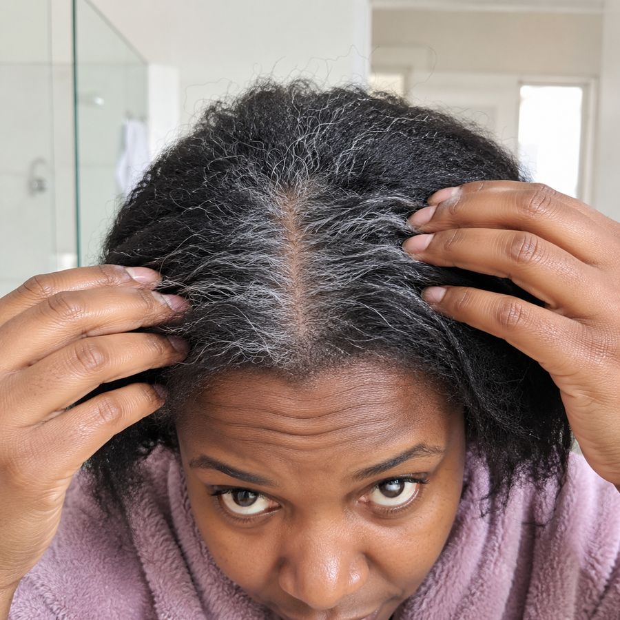 Gray roots before use