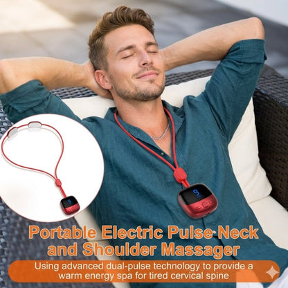 Smart EMS Heated Neck Massager – Portable Pain Relief & Relaxation