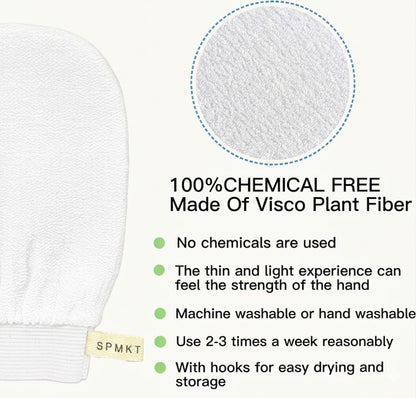 Silk PVA Shower Scrub Gloves – Gentle Facial & Body Exfoliating Bath Mitt