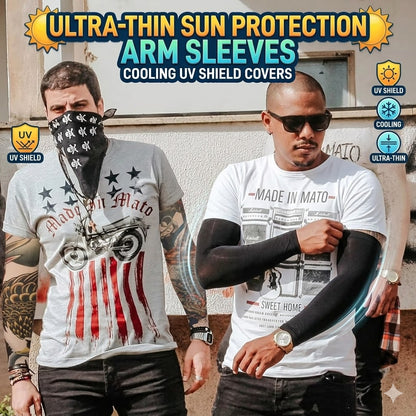 Ultra-Thin Sun Protection Arm Sleeves – Cooling UV Shield Covers