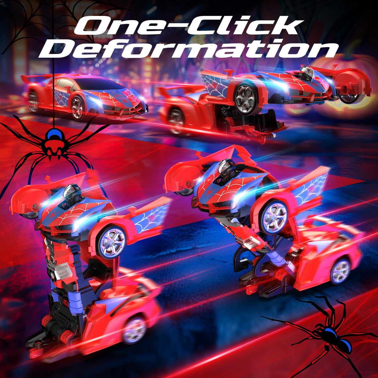 Transforming Car – Drift Racing & Robot Toy with LED Lights