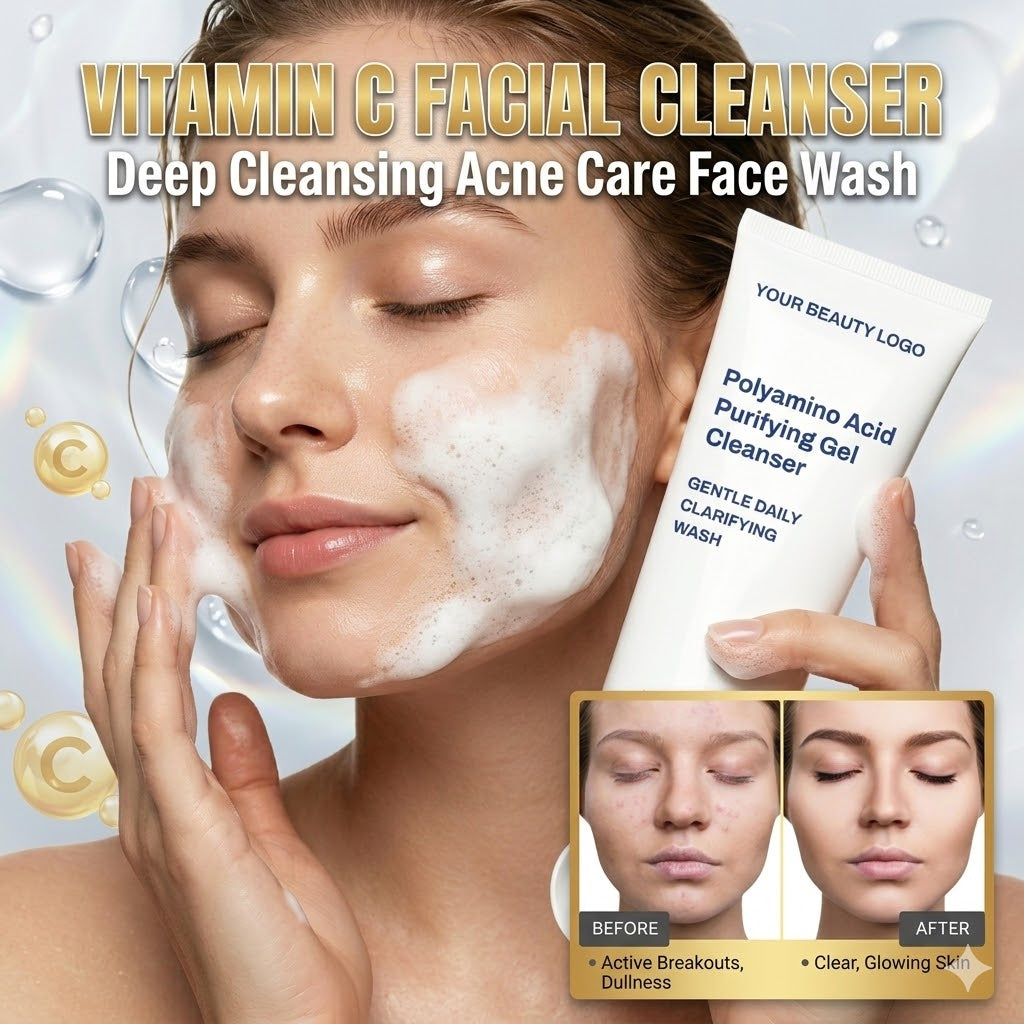 Vitamin C Facial Cleanser – Deep Cleansing Acne Care Face Wash