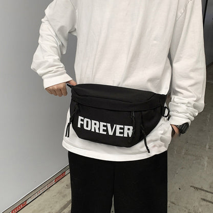 Waterproof Letters Print Waist & Shoulder Bag