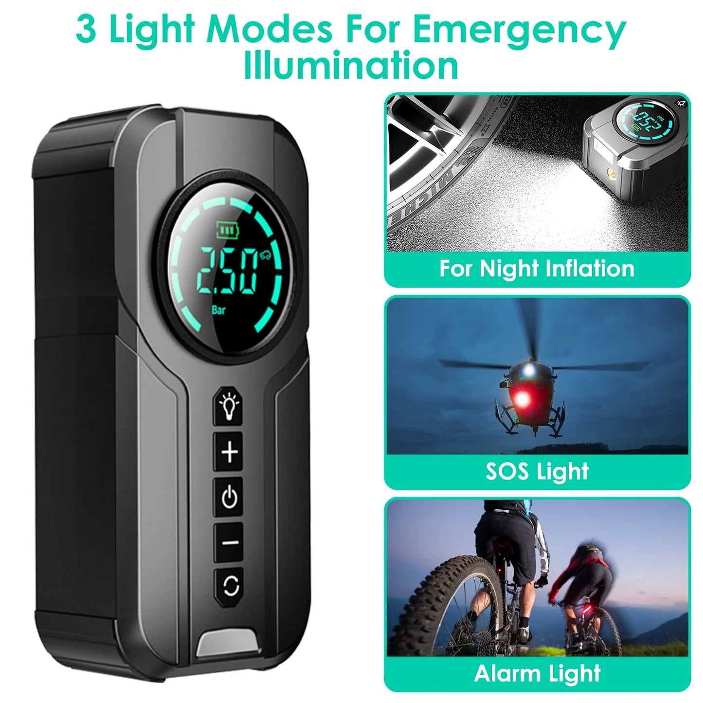 Original Mini Tire Inflator – 1-Min Fast Fill, Anywhere, Anytime