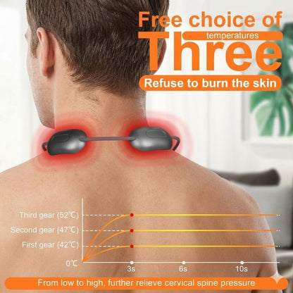 Smart EMS Heated Neck Massager – Portable Pain Relief & Relaxation