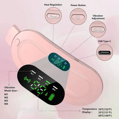Heated Waist Massager Belt – Warm Therapy & Vibration Massage for Everyday Comfort