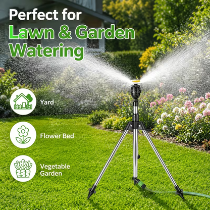 Telescoping Tripod Garden Sprinkler – Large Coverage
