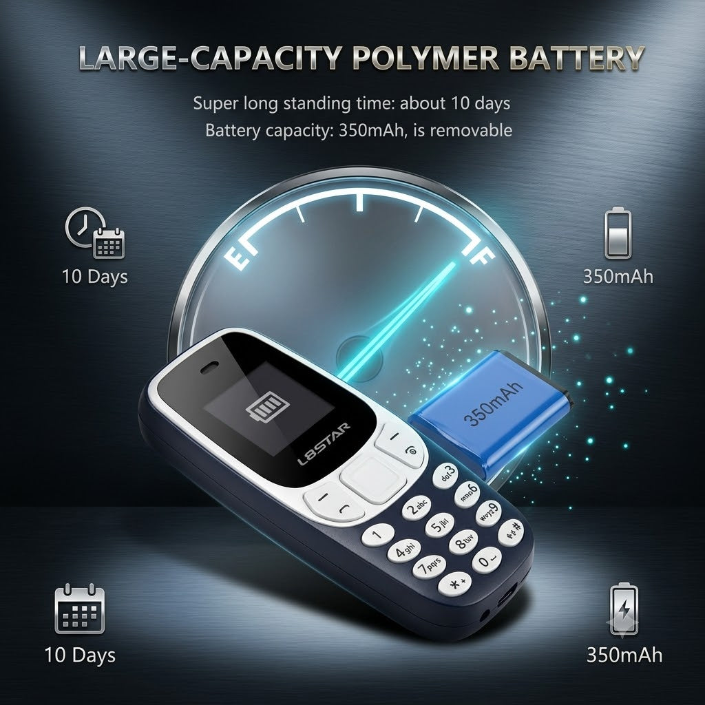 Mini Pocket Phone – Ultra Compact Dual SIM Mobile with Bluetooth & Physical Keyboard
