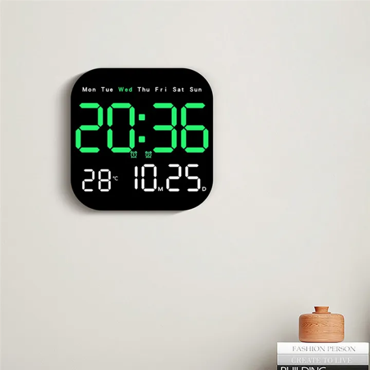 LED Mirror Electronic Clock – Modern Wall & Desk Dual-Purpose Display