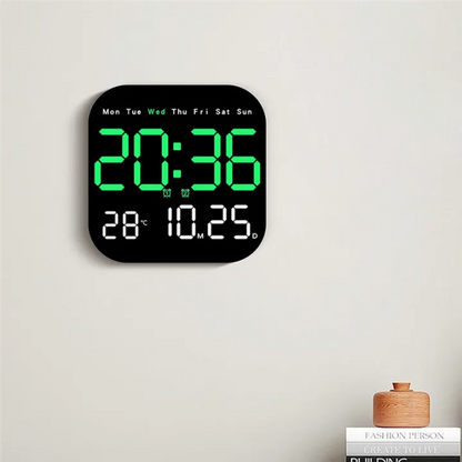 LED Mirror Electronic Clock – Modern Wall & Desk Dual-Purpose Display