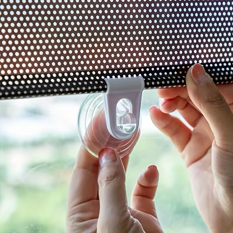 Retractable Car Window Sunshade – Nail Free Suction Cup Blackout Roller Blind