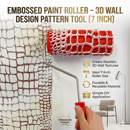 Embossed Paint Roller – 3D Wall Design Pattern Tool