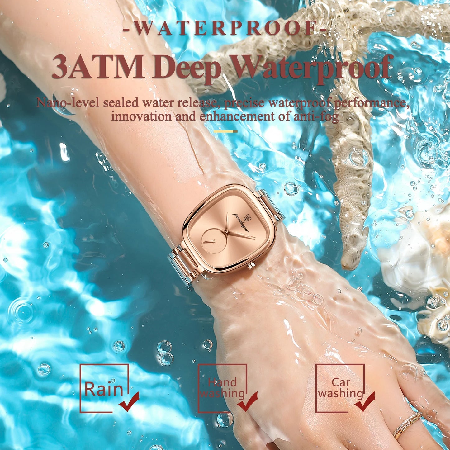 Waterproof Stainless Steel Quartz Women's Watch