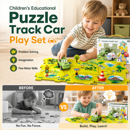 Children’s Educational Puzzle Track Car Play Set