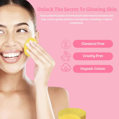 Exfoliating Turmeric Kojic acid pads - Reveal Your Radiant Skin