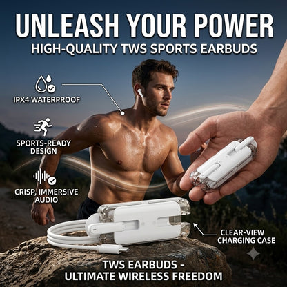 High Quality Wireless Sports Earbuds - Waterproof Earphones