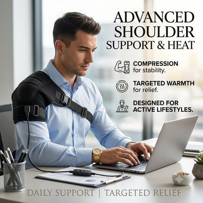 Electric Heating Shoulder & Knee Support Belt – Dual-Use Heated Brace for Muscle Relaxation