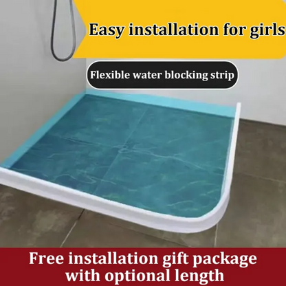 Waterproof Silicone Shower Strip – Self Adhesive Bathroom Water Stopper