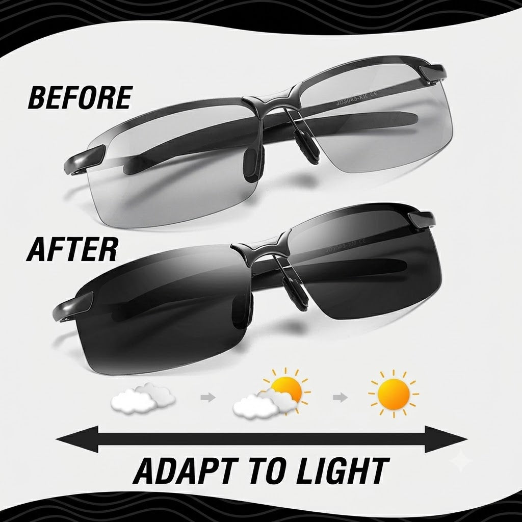 Polarized Half Frame Sports Sunglasses – Outdoor & Driving Eyewear Unisex