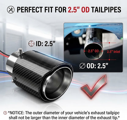 Universal LED Fire Flame Exhaust Tip – Car Muffler Pipe