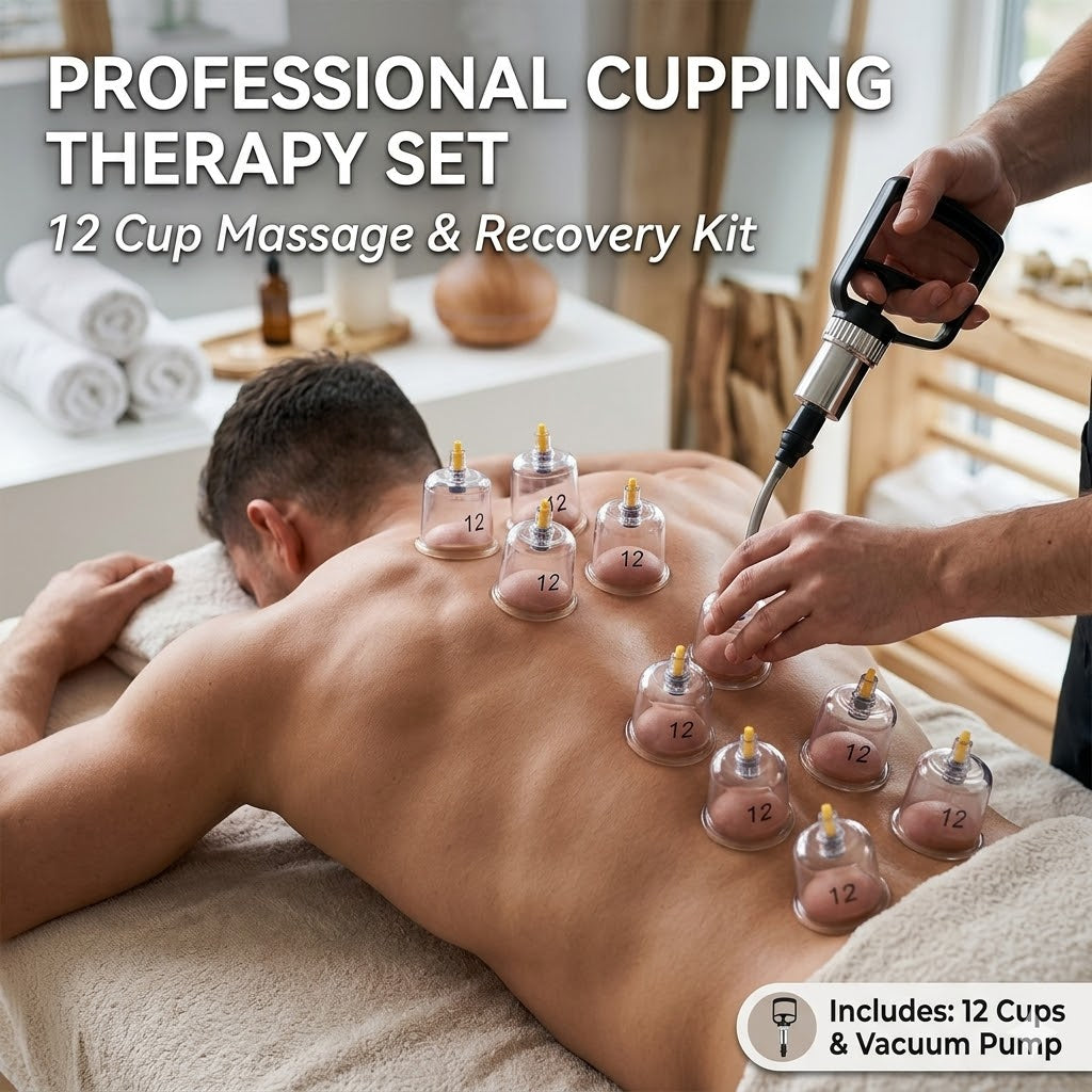 Professional Cupping Therapy Set – 12 Cup Massage & Recovery Kit