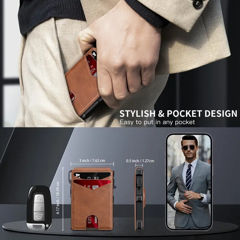 RFID Leather Card Holder – Secure, Stylish & Compact