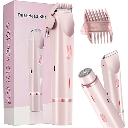 2 in 1 Dual Head Electric Waterproof Shaver Razor for Women Private Area