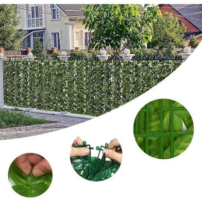 Artificial Ivy Hedge Wall Panels – UV Protected Privacy Green Wall