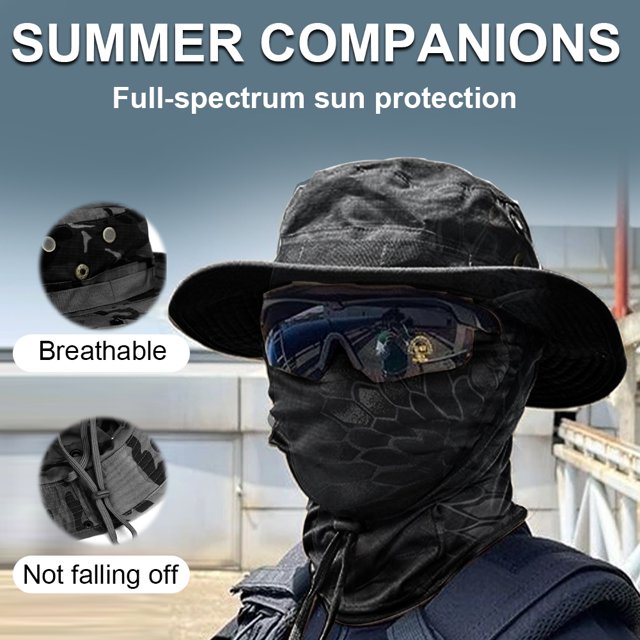 Tactical Camouflage Bucket Hat Set – Outdoor Sun Protection Camo Hat