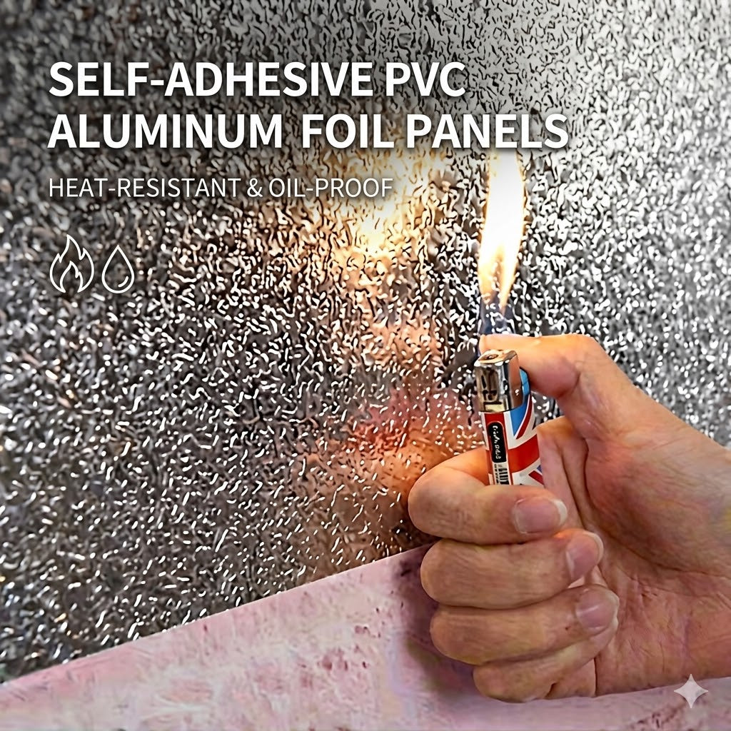 Self Adhesive Aluminum Foil Wall Panels – Waterproof Kitchen Backsplash Stickers