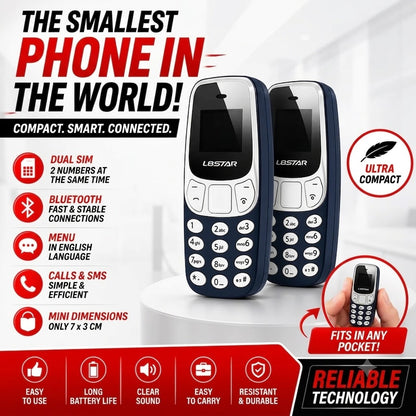 Mini Pocket Phone – Ultra Compact Dual SIM Mobile with Bluetooth & Physical Keyboard