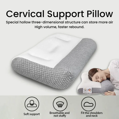 Ergonomic Cervical Neck Support Pillow – Memory Foam Orthopedic Comfort