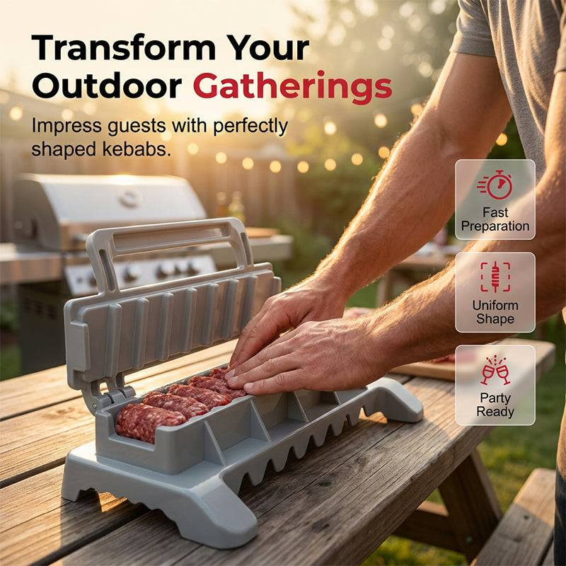BBQ Skewer Maker Tool – Easy Kebab Filling & Skewering Applicator