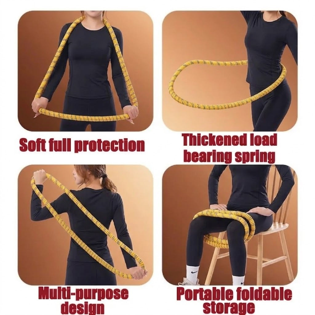 Portable Waist Slimming Fitness Hoop – Foldable Silent Fat Burning Trainer