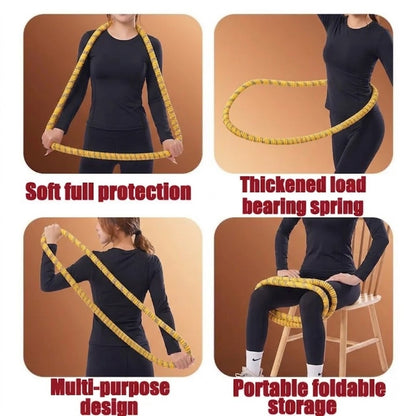 Portable Waist Slimming Fitness Hoop – Foldable Silent Fat Burning Trainer