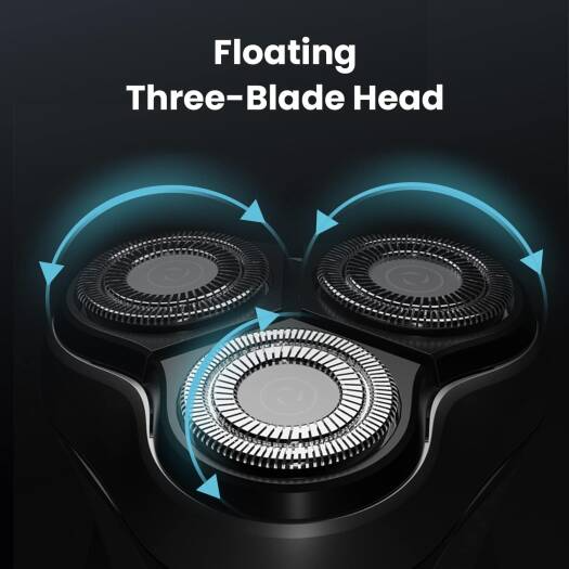 Men’s Portable Electric Rotary Shaver – Triple Blade Face Grooming System