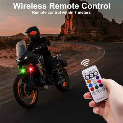 Wireless Remote Control LED Warning Lights – Universal Flashing Navigation Lights for Vehicles