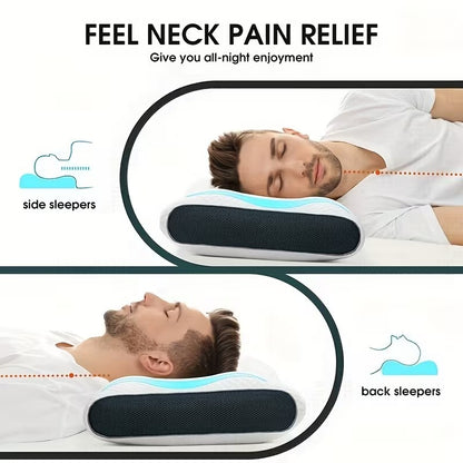 Knitted Cotton Neck Massage Pillow — Washable Comfort Support