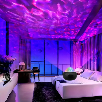 Northern Lights Star Projector – Rainbow Water Ripple Galaxy Night Light