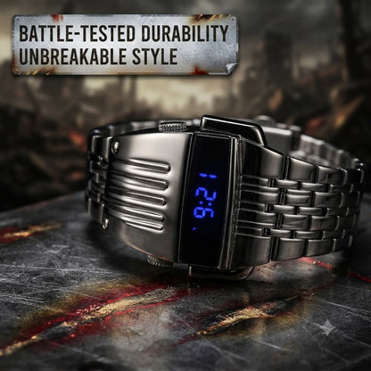 Luxury LED Men's Stainless Steel Digital Wristwatch