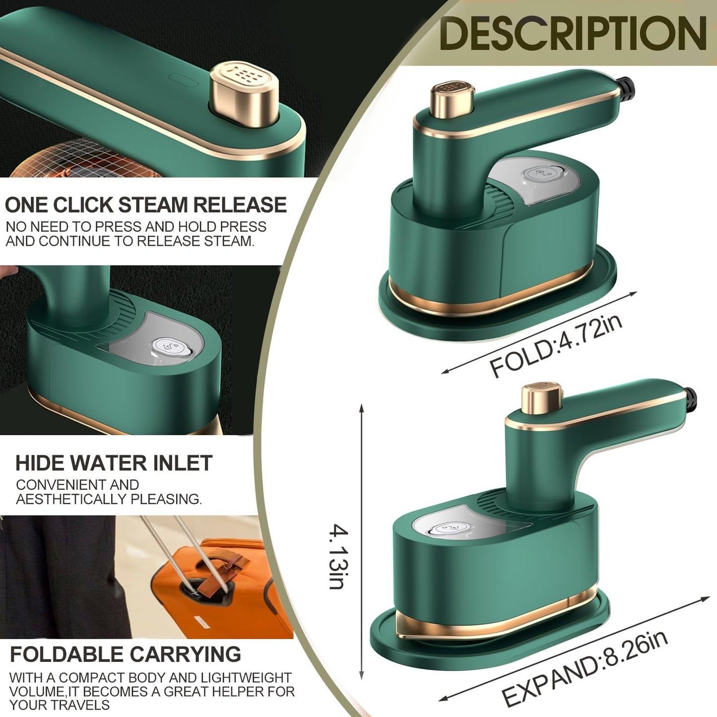 Portable Handheld Steam Iron – Wrinkle-Free Clothes