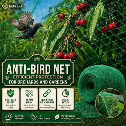 Polyethylene Bird & Insect Protection Net – Garden, Pond & Fruit Tree Protective Cover Roll
