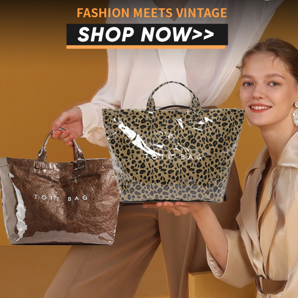 Women’s Letters Print Tote Bag