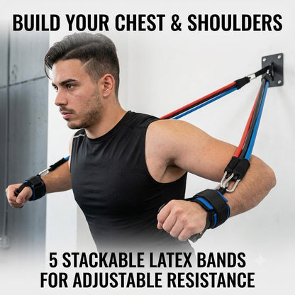 Resistance Bands Set Stackable Latex Strength Training
