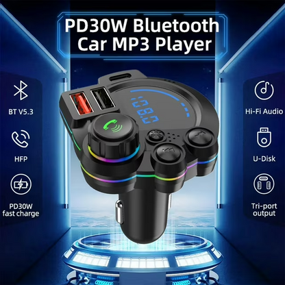 Universal Dual Port Car FM Bluetooth Transmitter – Wireless Music, Hands-Free Calling &  Dual USB Charger