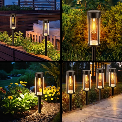 Solar Lawn Lights – Warm White Outdoor Garden & Pathway Lighting