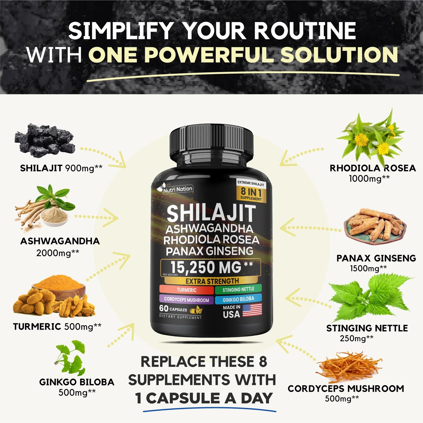 Vitality Bundle – Sea Moss, Shilajit, Ashwagandha & Ginger for Energy, Immunity & Libido
